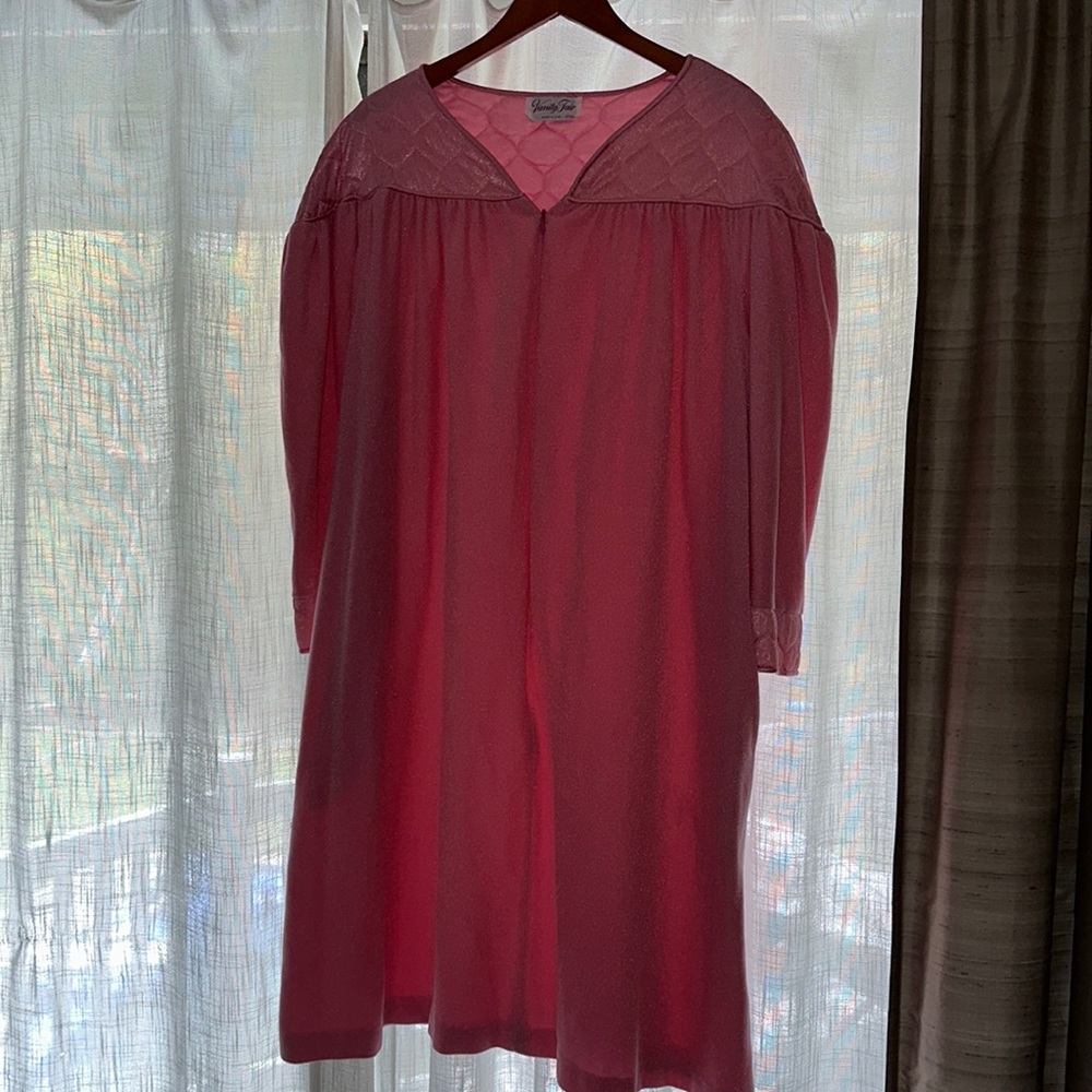 Vanity Fair vintage pink soft cozy nightgown Grandmacore 3XL
